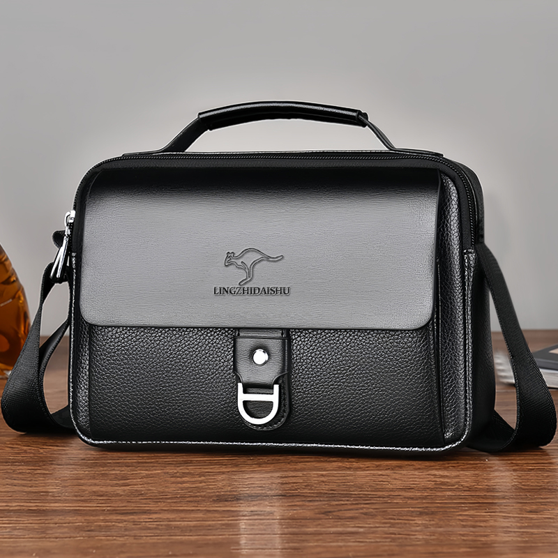 Leather Work Bag Laptop - Bolsa de Negócios Durável e Resistente