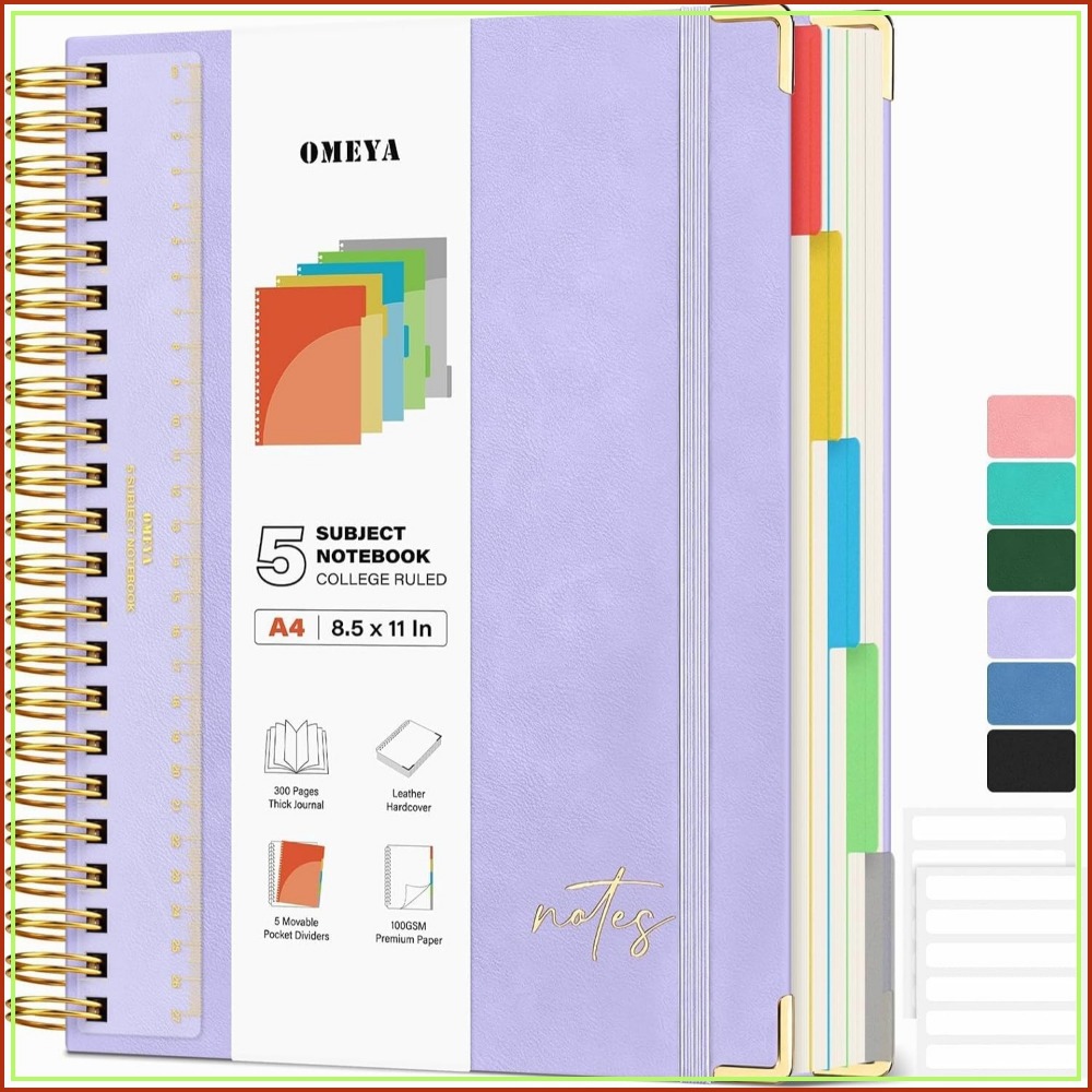 Leatherwork Products - Caderno A4 de Couro com 5