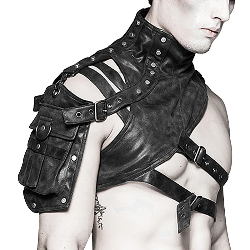 Leather Work Jacket - Armadura de couro medieval steampunk, colete