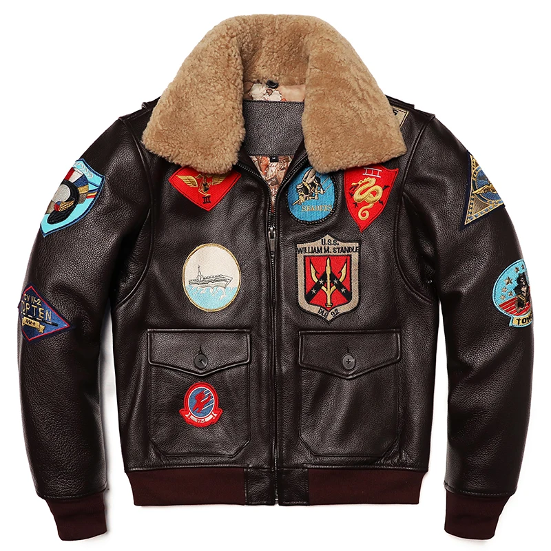 Leather Work Jacket - Roupas militares g1 jaqueta de vôo