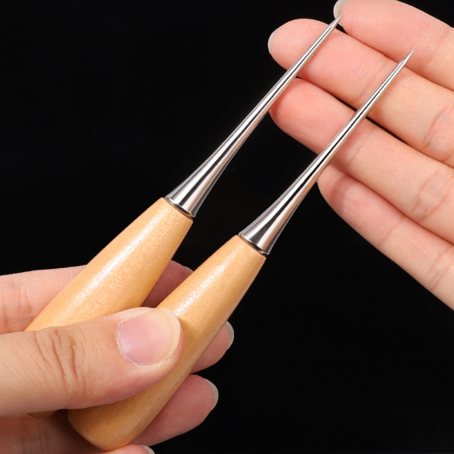 Leatherwork Punching Tool - 2 Peças Ferramenta de Costura Manual