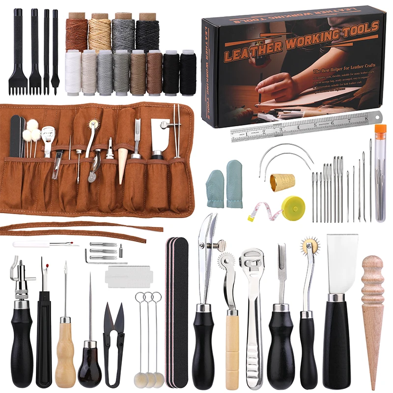Leatherwork Punching Tool - Kraball kit de ferramentas artesanais de