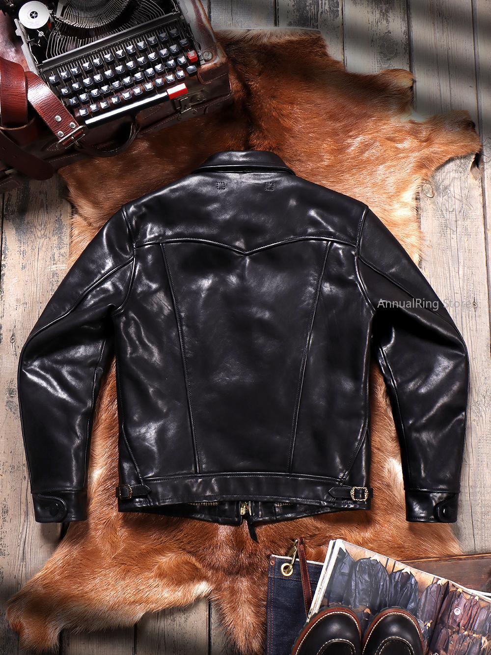 Grão completo batik vegetal cu - Leather Work Jacket avaliação e preço