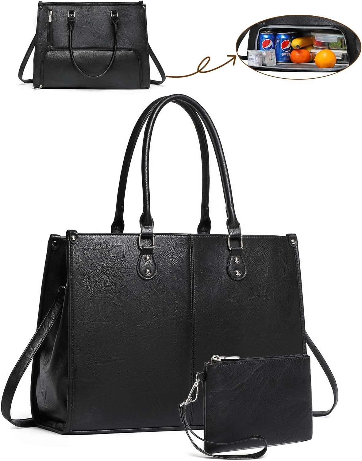 Bolsa Tote 2 em 1 para Laptop  - Leather Work Bag Laptop avaliação e preço
