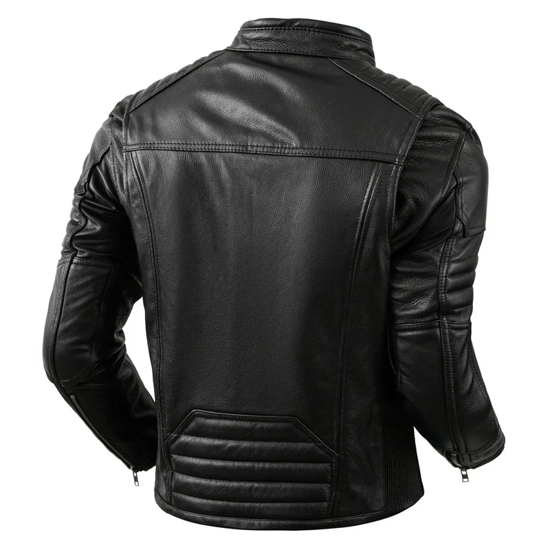 2023 nova motocicleta causal c - Leather Work Jacket avaliação e preço