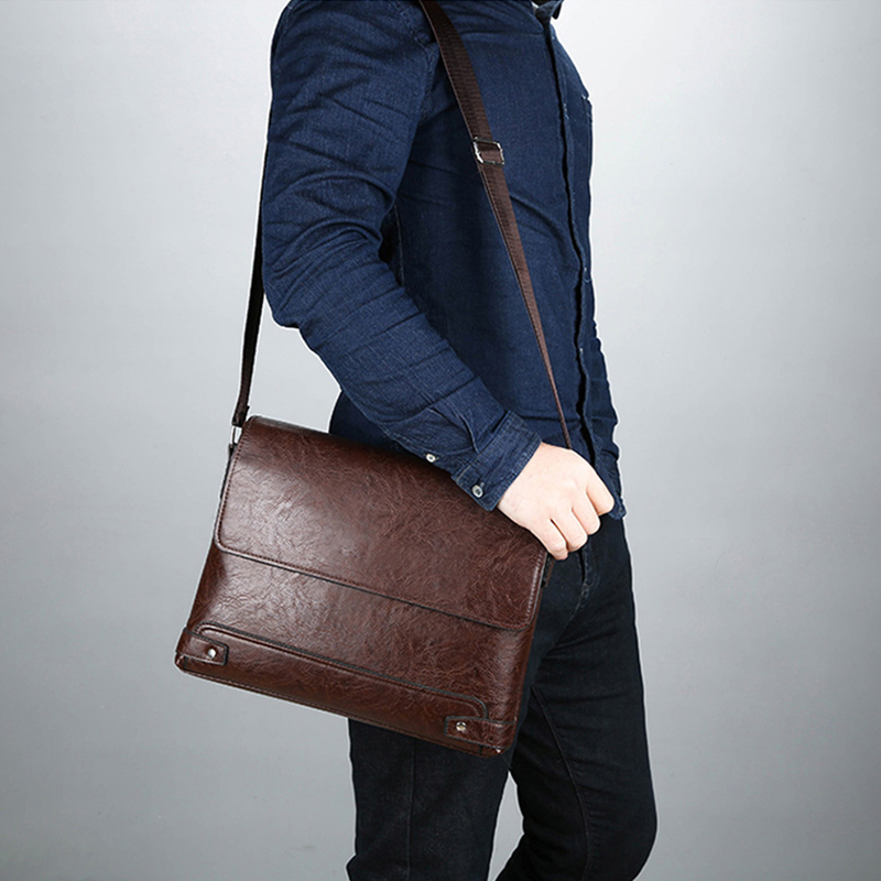 Pasta para homens couro do plu - Leather Work Bag Laptop avaliação e preço