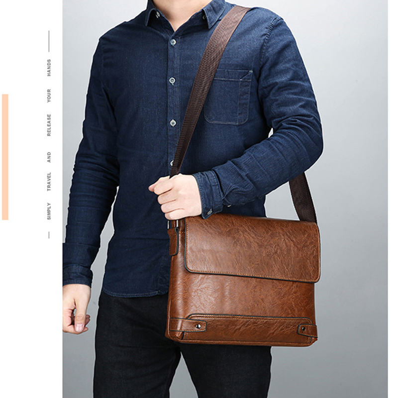 Pasta para homens couro do plu - Leather Work Bag Laptop avaliação e preço