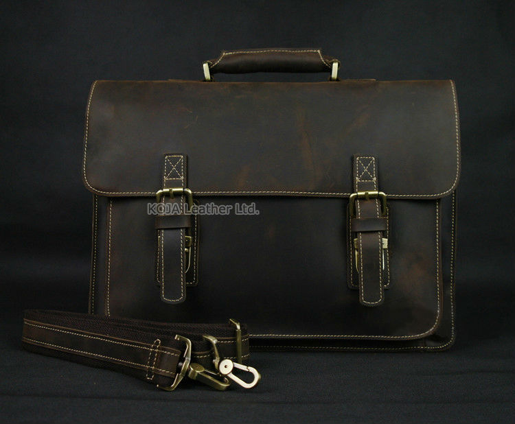 Maleta de couro genuíno para h - Leather Work Bag Laptop avaliação e preço