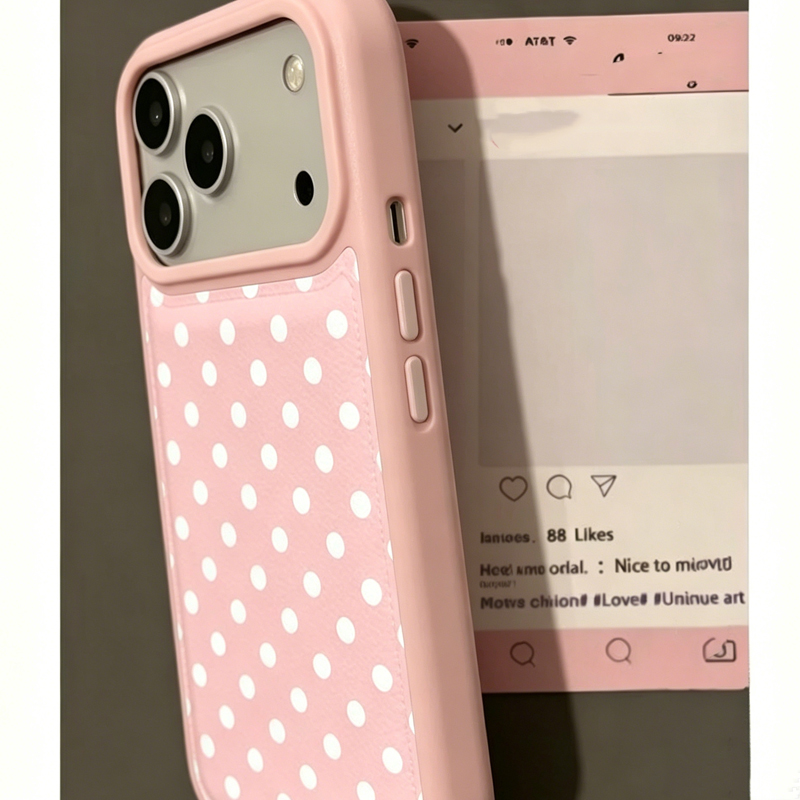 Capa de Couro Rosa com Bolinha - Leatherwork Drawing avaliação e preço