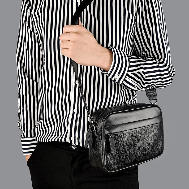 Bolsa de ombro de couro genuín - Leather Work Bag Laptop avaliação e preço