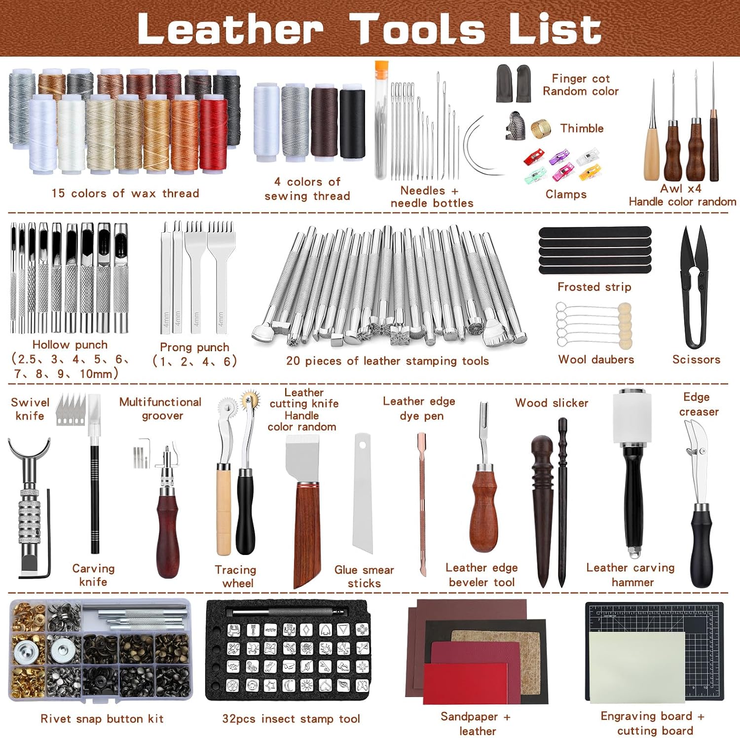 Kit de Ferramentas para Trabal - Leatherwork Craft avaliação e preço