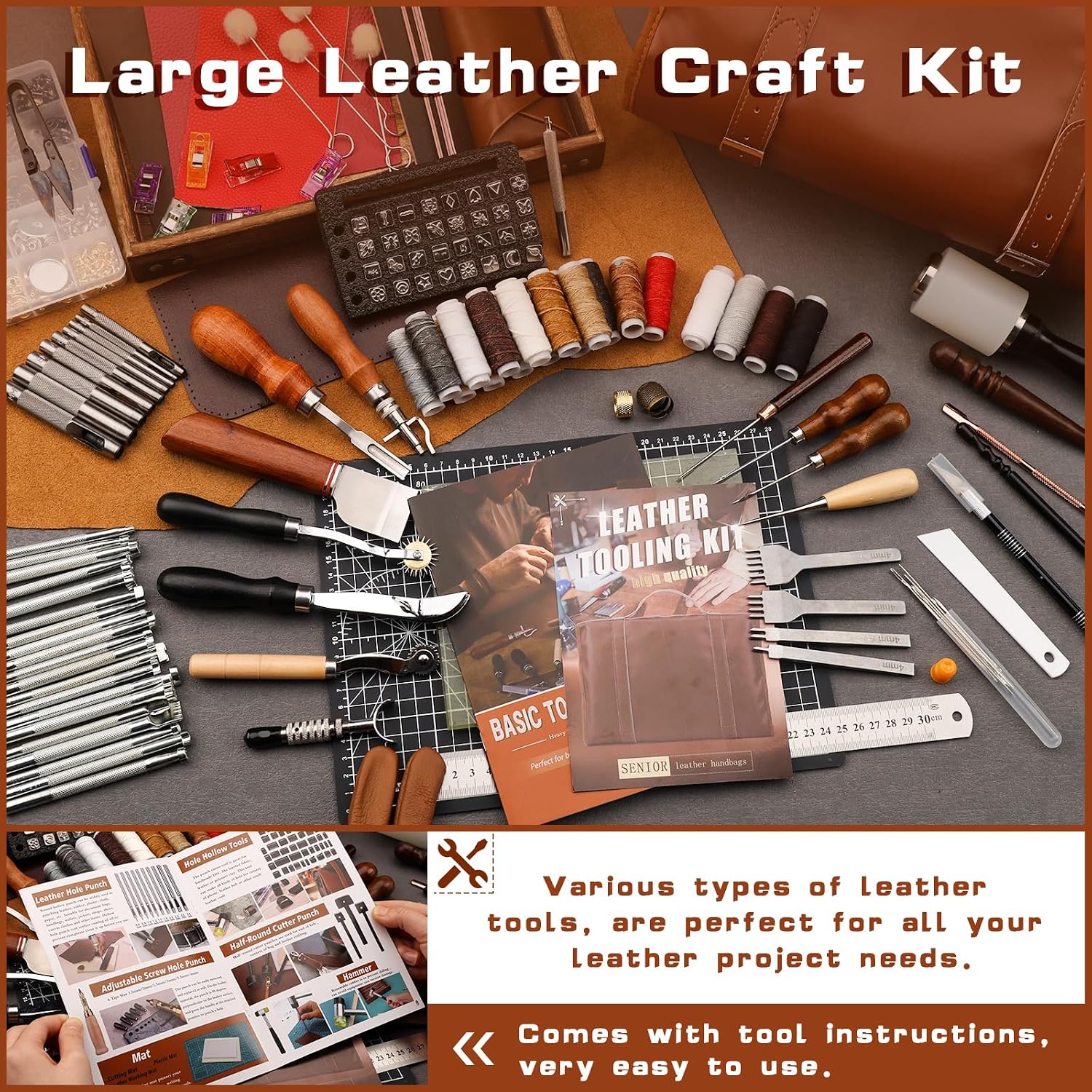 Kit de Ferramentas para Trabal - Leatherwork Craft avaliação e preço