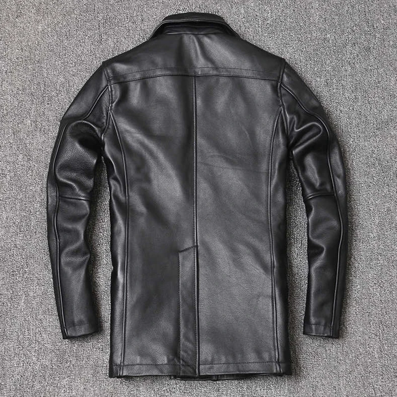 Jaqueta de couro genuíno mascu - Leather Work Jacket avaliação e preço
