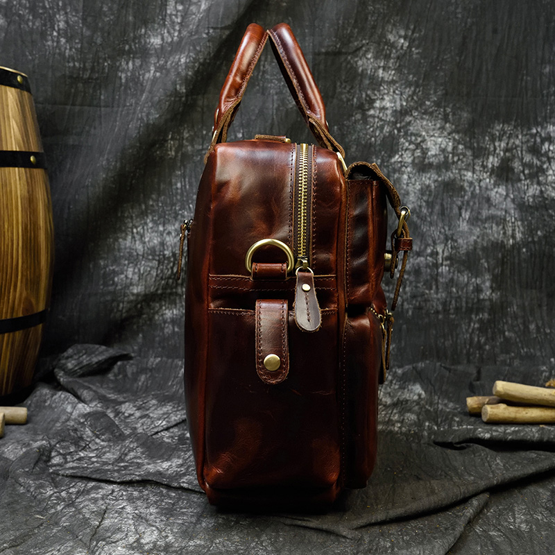 Bolsa de couro genuíno para ho - Leather Work Bag Laptop avaliação e preço