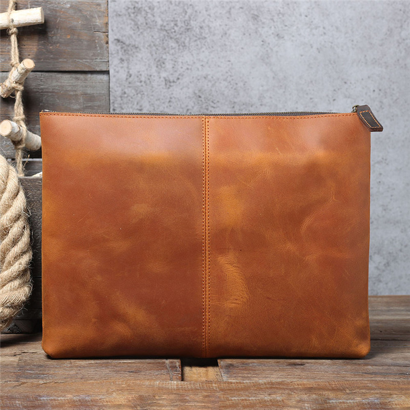 Bolsa de mão masculina de cour - Leather Work Bag Laptop avaliação e preço