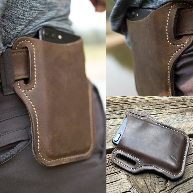Bolsa de Cintura Retrô de Cour - Leather Work Bag Laptop avaliação e preço