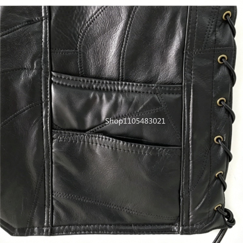 Colete Masculino Preto de Cour - Leather Work Jacket avaliação e preço