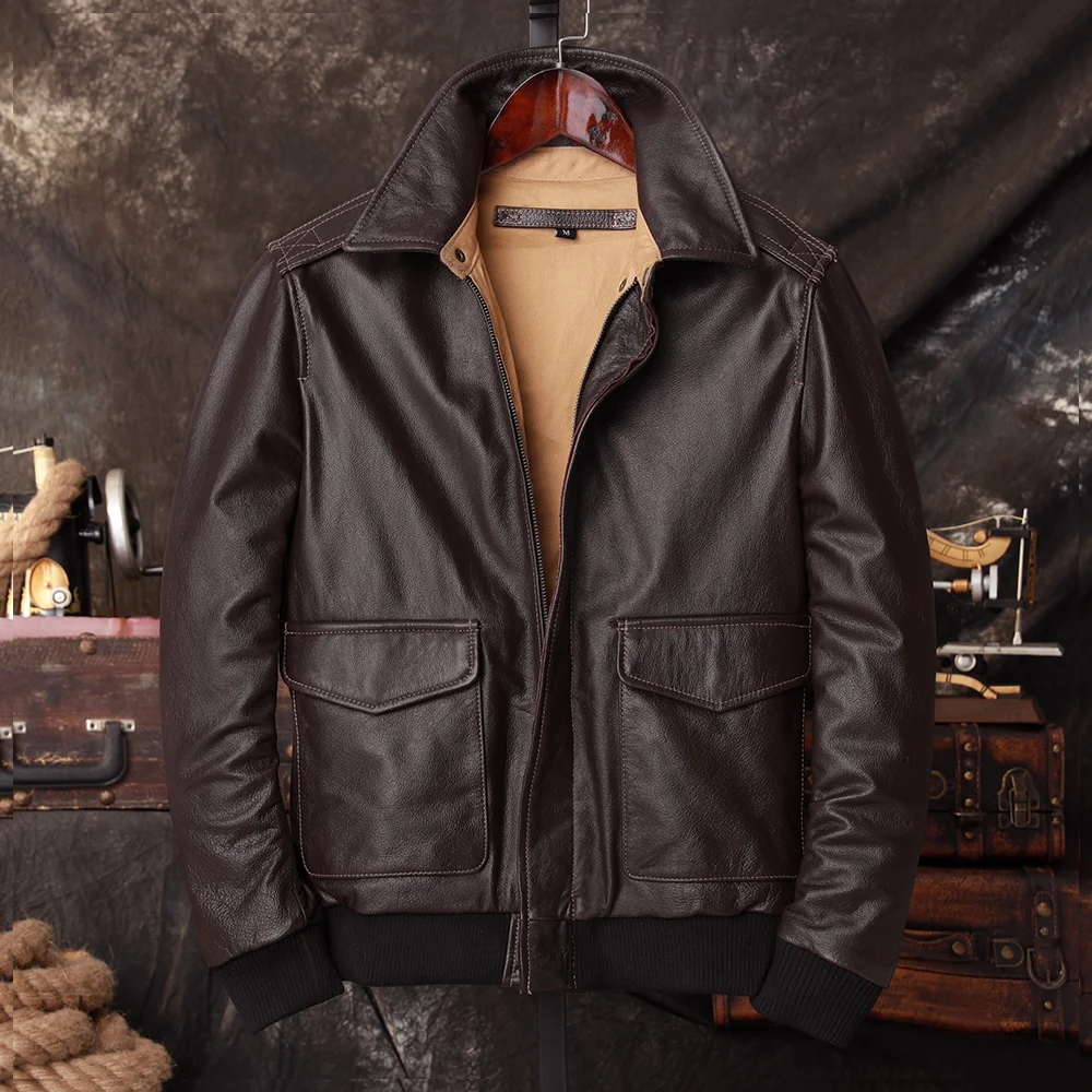 Jaqueta de Couro Genuíno Mascu - Leather Work Jacket avaliação e preço