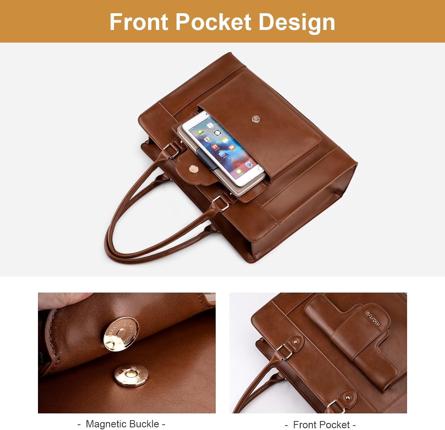 Bolsa de ombro MOSISO para lap - Leather Work Bag Laptop avaliação e preço