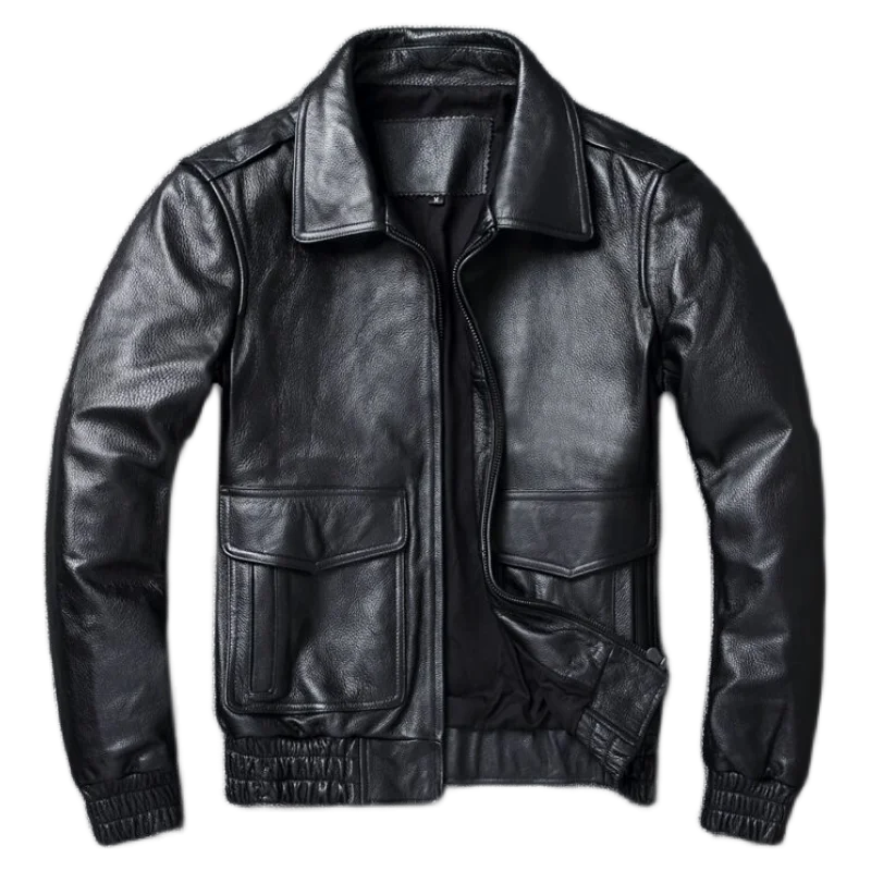 A2 couro masculino clássico ca - Leather Work Jacket avaliação e preço