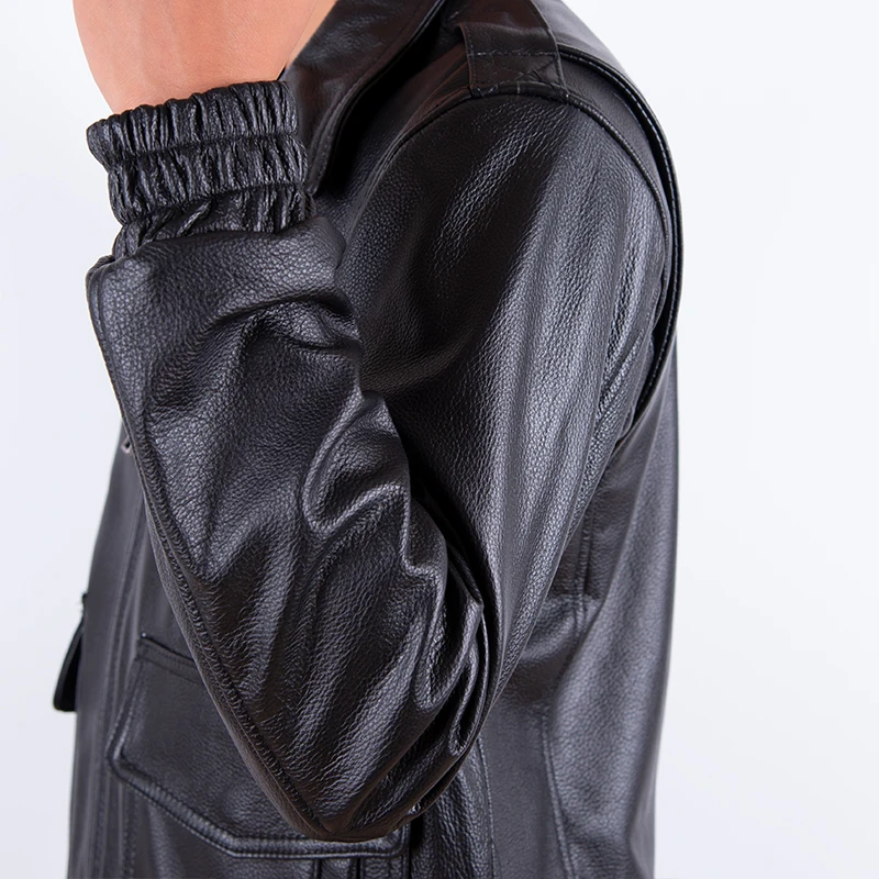 A2 couro masculino clássico ca - Leather Work Jacket avaliação e preço