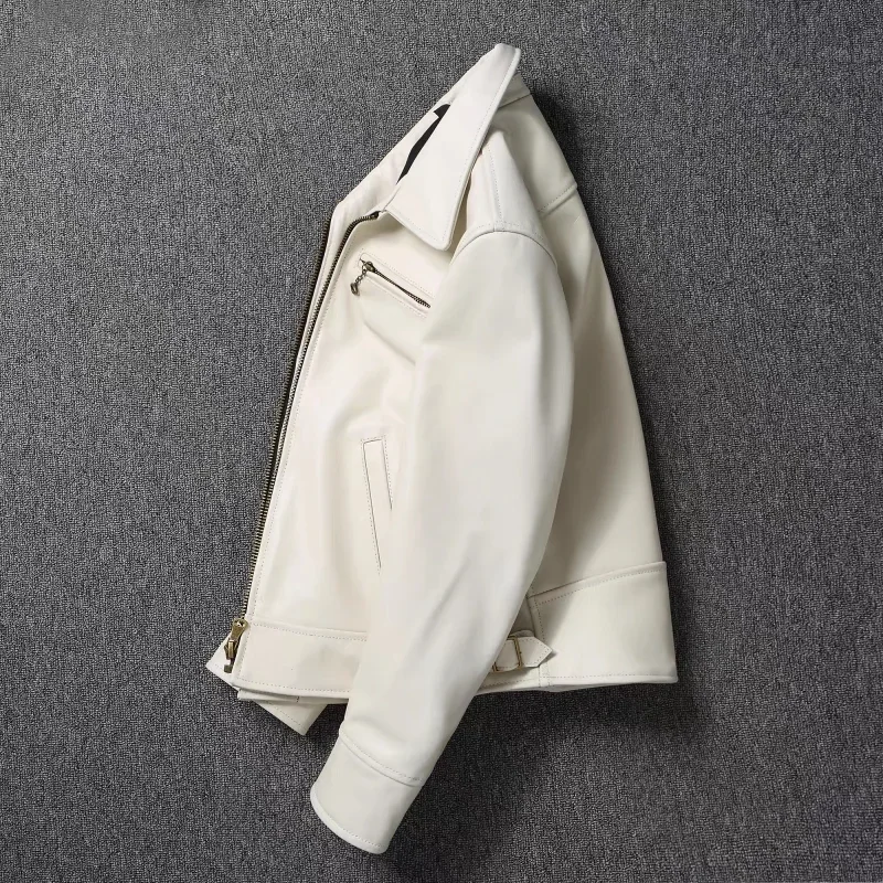 Jaqueta de couro genuíno mascu - Leather Work Jacket avaliação e preço