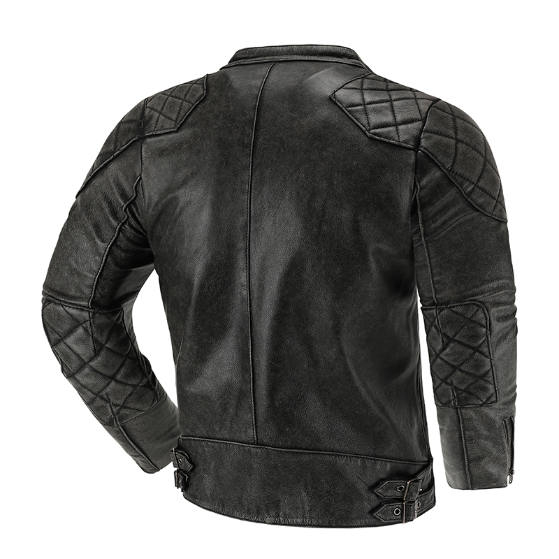 Jaqueta de couro retrô masculi - Leather Work Jacket avaliação e preço