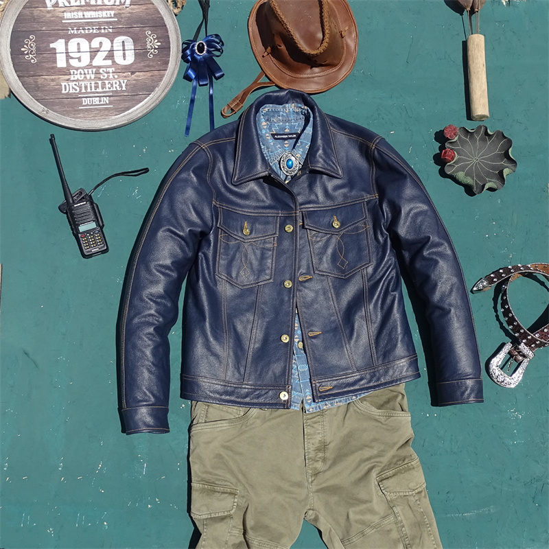   Jaqueta Masculina de Couro G - Leather Work Jacket avaliação e preço